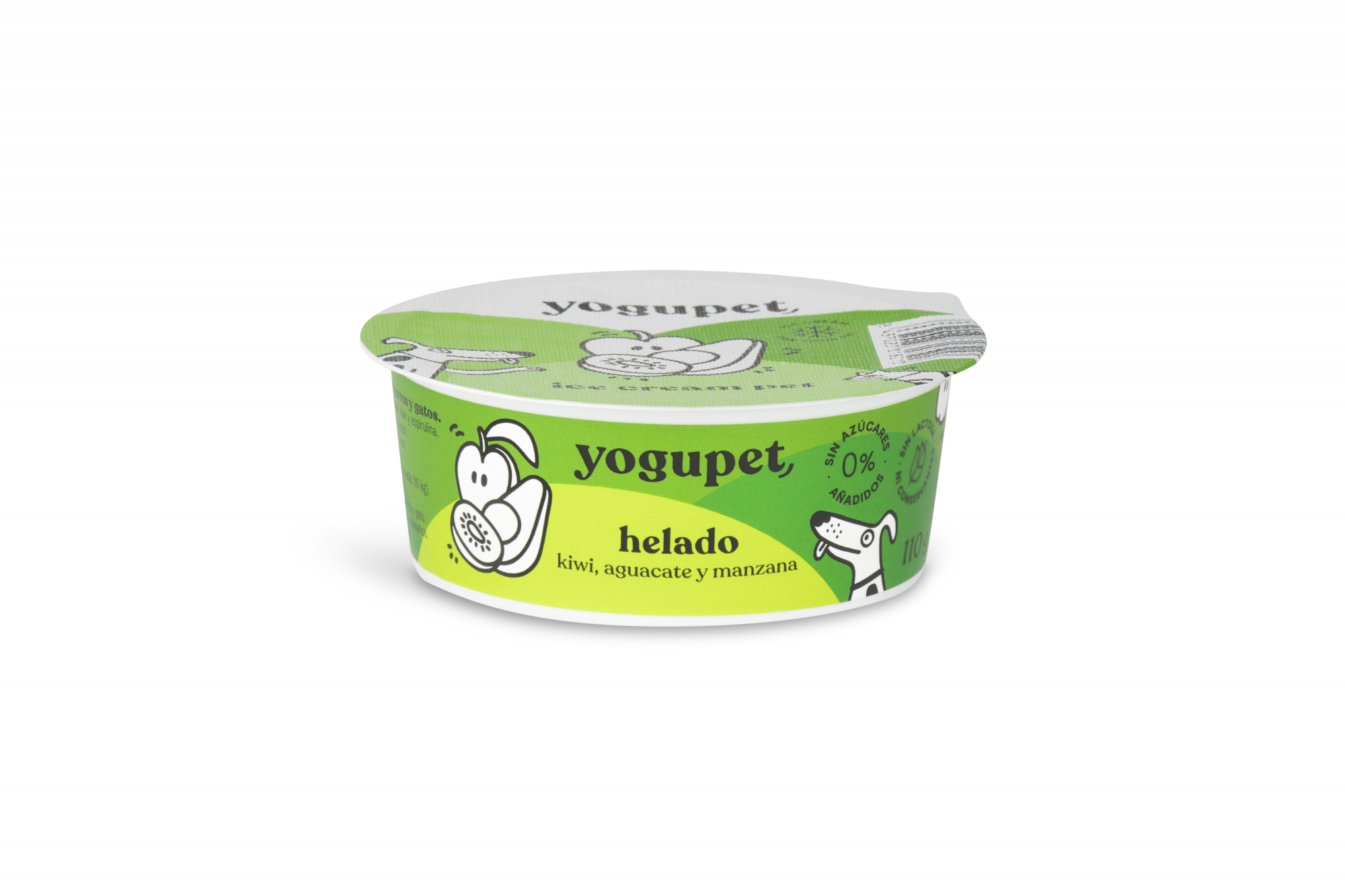 Yogupet Crème glacée aux fruits verts pour chat et chien
