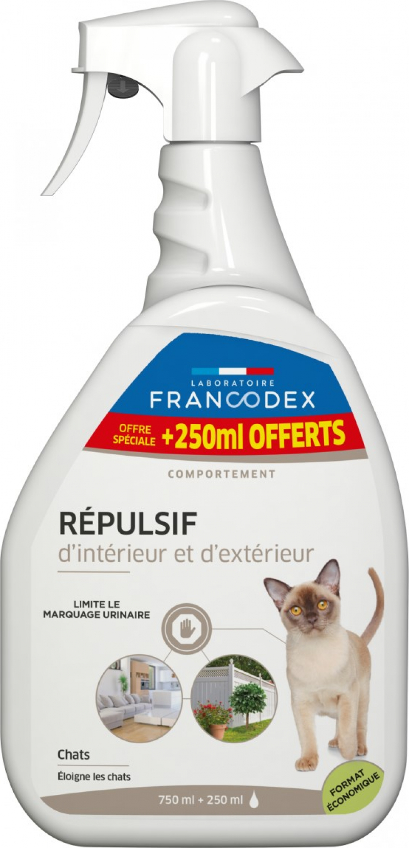 Francodex Répulsif d'intérieur et extérieur pour chat