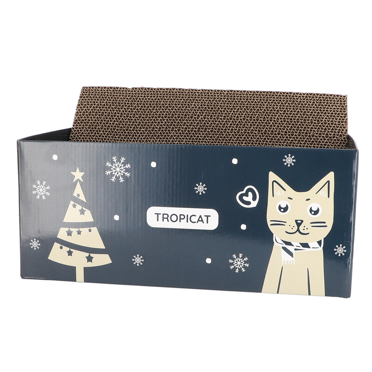 Rascador de cartón para gatos DIY Zolia TropiCat Invierno