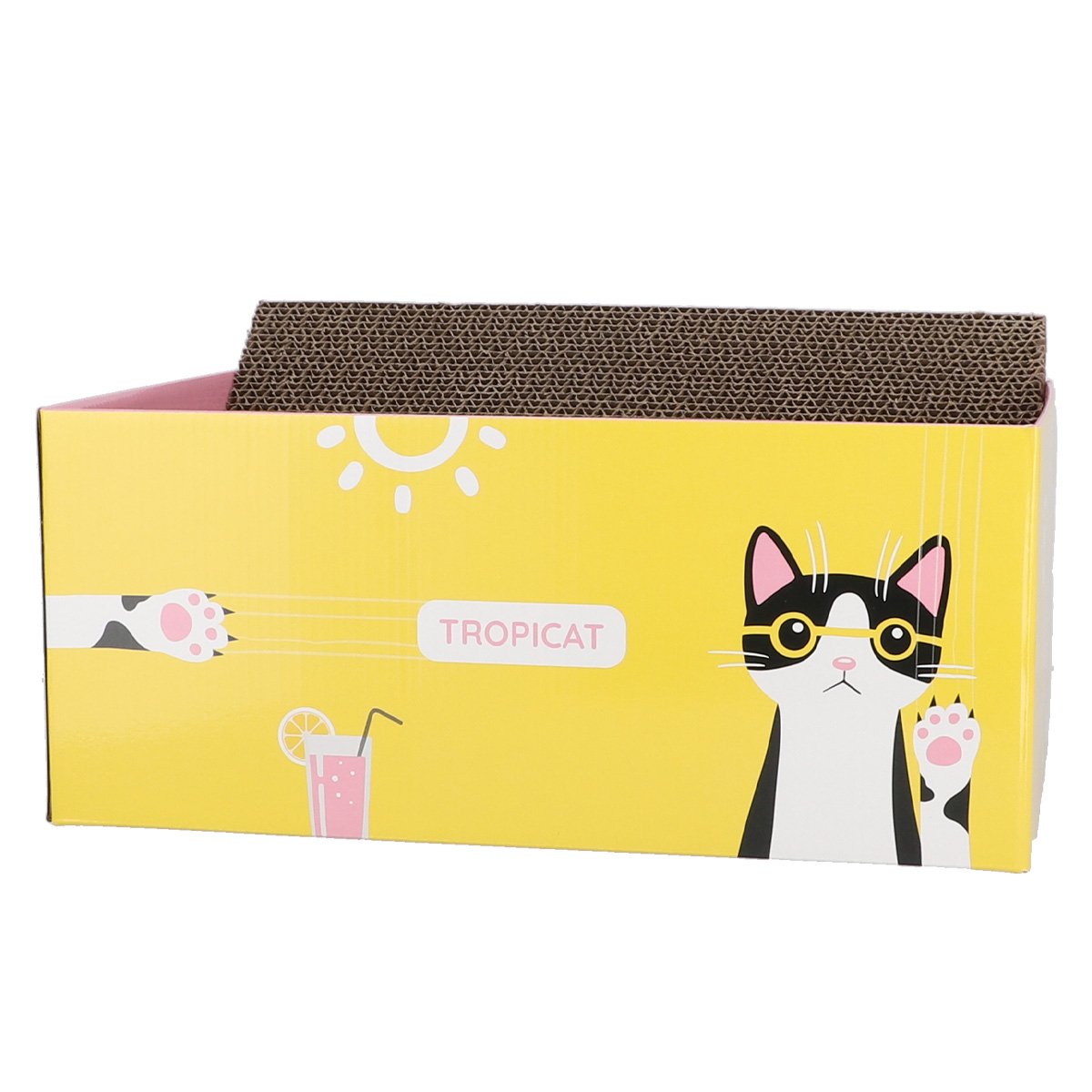 Griffoir pour chat en carton DIY Zolia TropiCat Eté