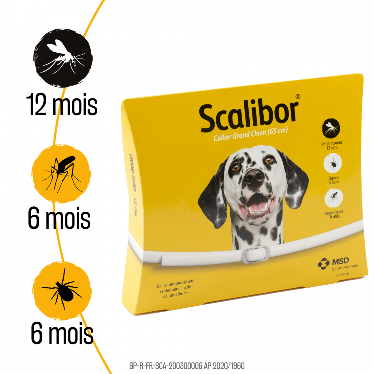 Scalibor SCALIBOR DELTATIC 75 cm → 2 Collari Antiparassitario per cani di Taglia Grande 