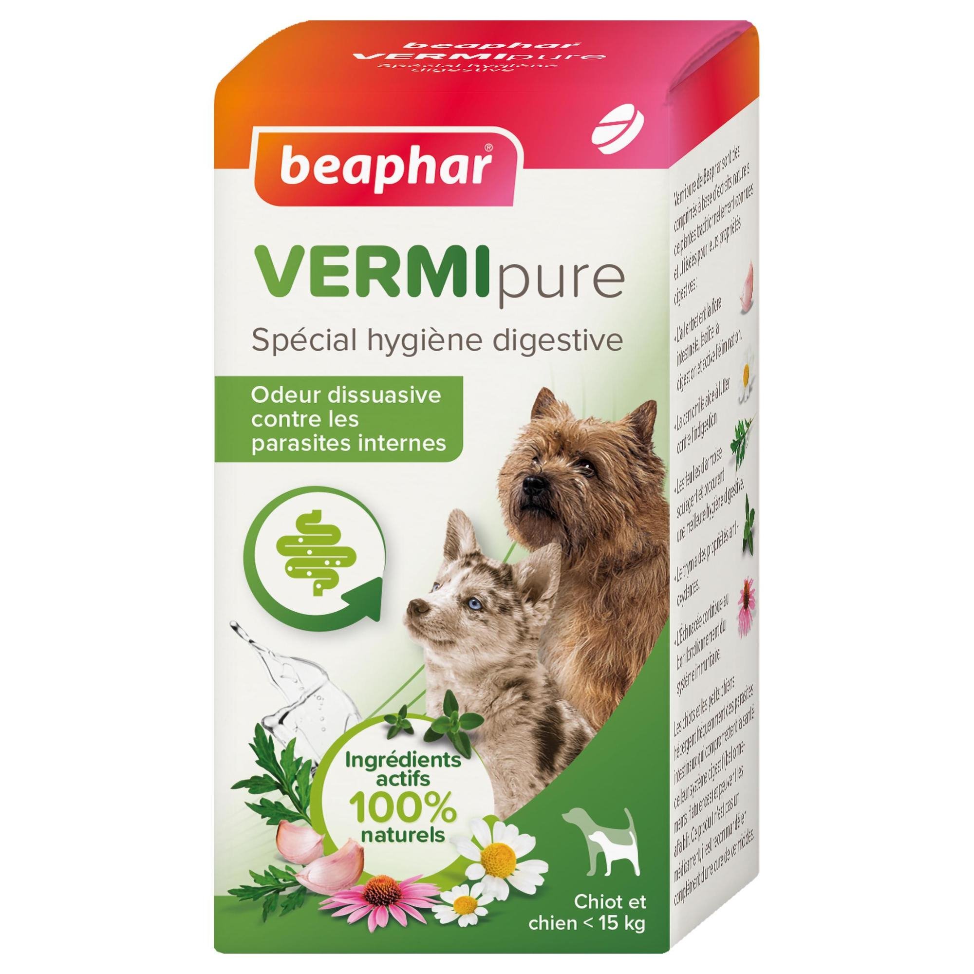 VERMIpure purge Wurmkur mit Pflanzen für Welpen und kleine Hunde