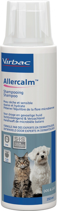 Shampoo Virbac Allercalm voor een kalmerend effect voor huidproblemen