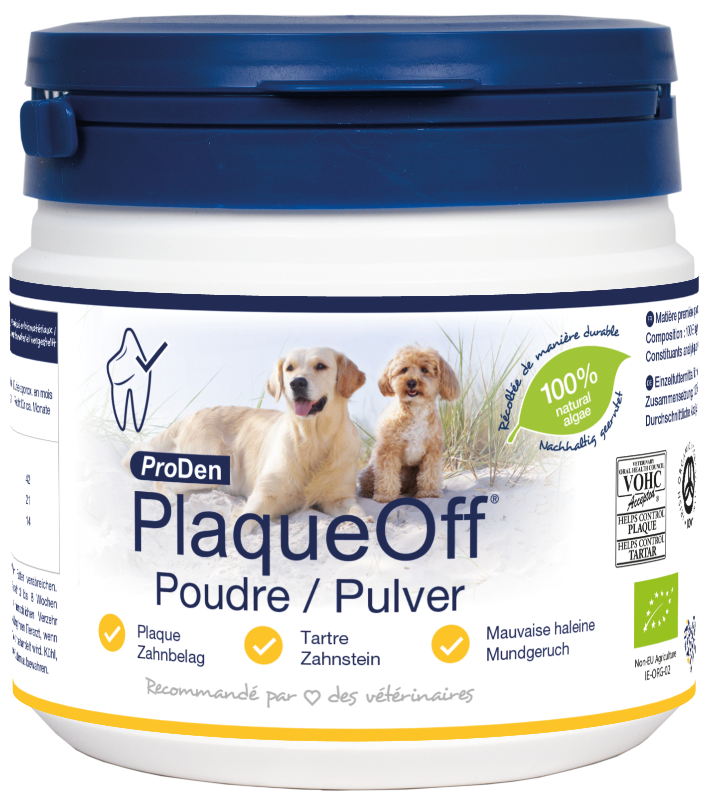 PlaqueOff ProDen Polvere dentaria per cani e gatti