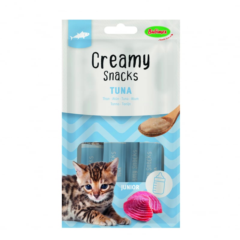 BUBIMEX Creamy Snacks Petisco para lamber de atum para gatinhos