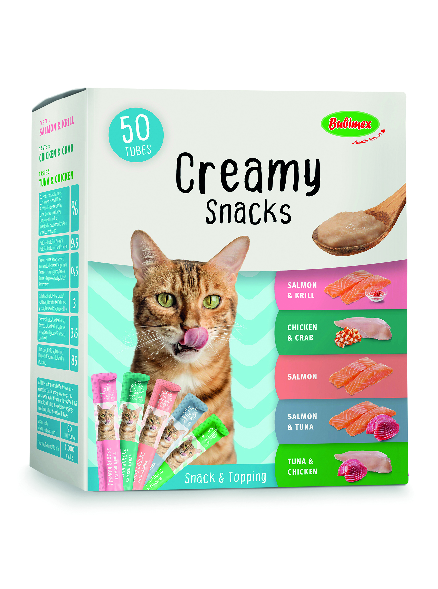 BUBIMEX Multipack Creamy Snacks Golosina para lamer para gato