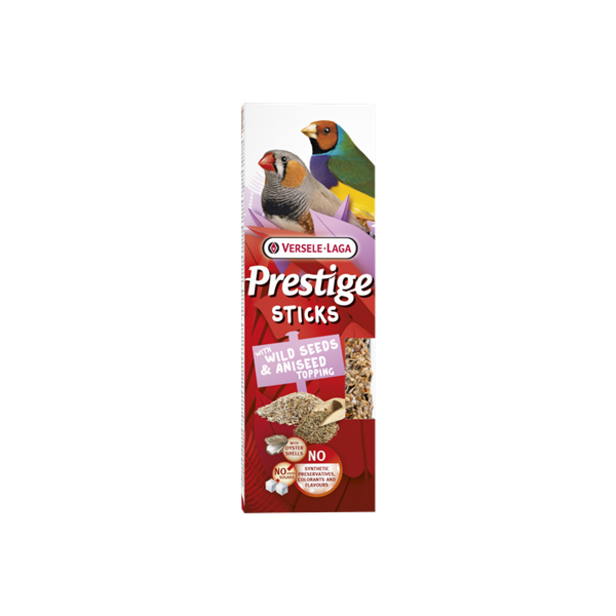 VERSELE LAGA Prestige Sticks Pequenos Pássaros com Sementes Silvestres & Cobertura de Sementes de Anis