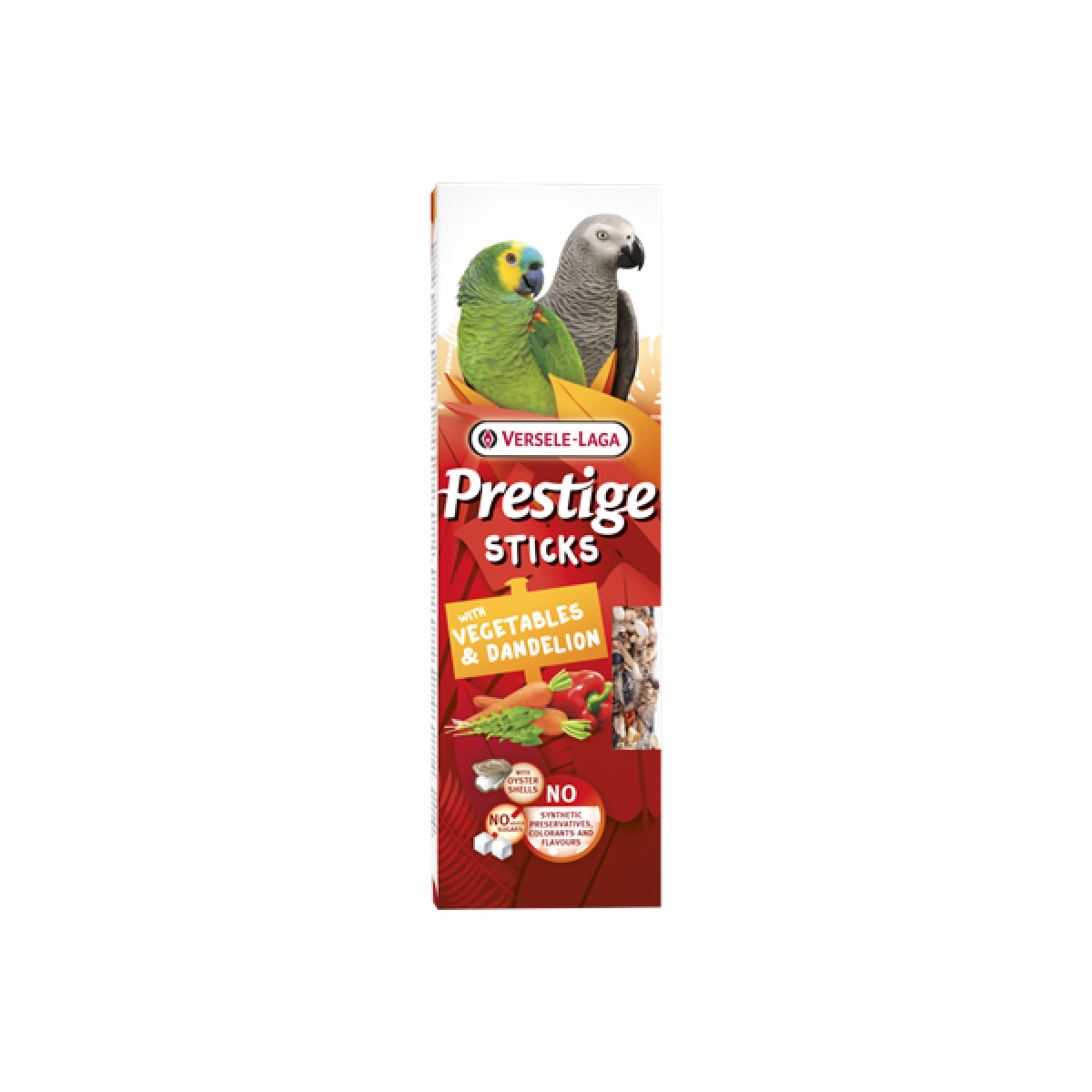 VERSELE LAGA Prestige Sticks Papagaios com Legumes & Dente-de-leão