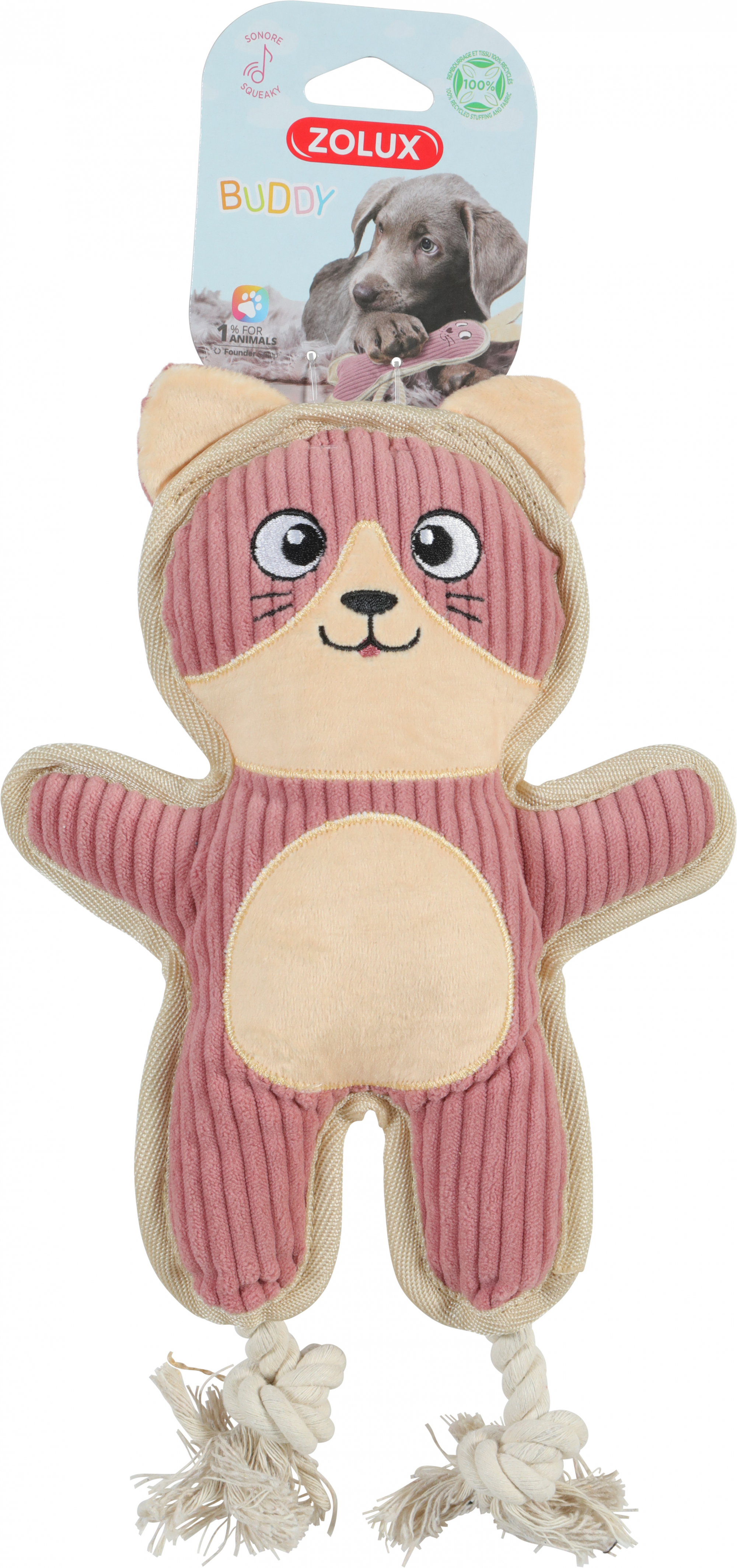 Knuffel pluche buddy kat - 2 kleuren