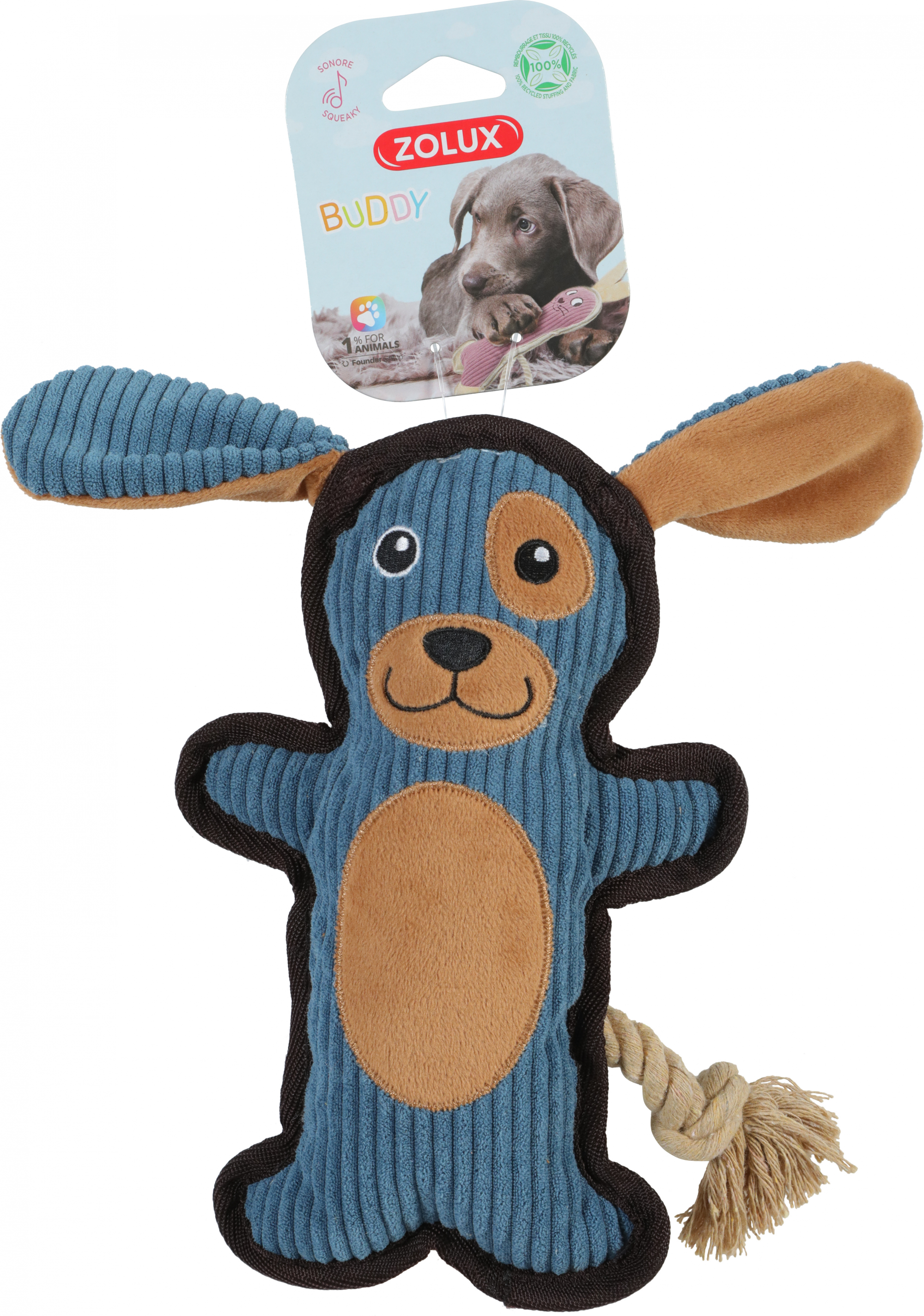 Speelgoed pluche buddy hond - 2 kleuren