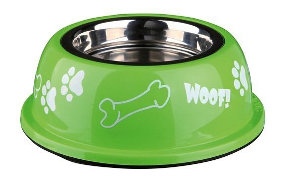 Edelstahlnapf für Hunde mit Platikhalterung