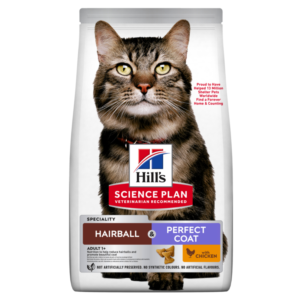 HILL'S Science Plan Hairball & Perfect Coat para gato adulto com frango