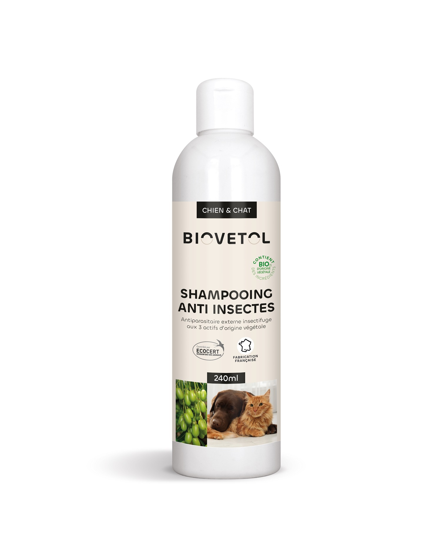 BIOVETOL Champú antiinsectos Bio para perro y gato