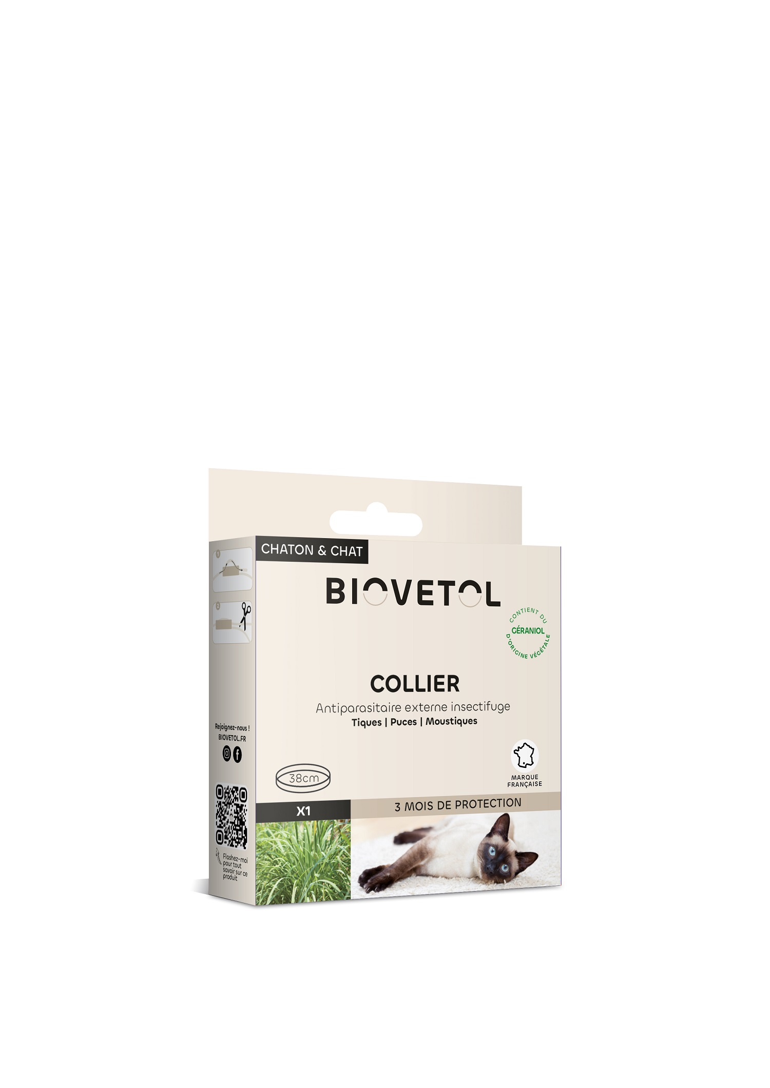 BIOVETOL Collier insectifuge pour chat 