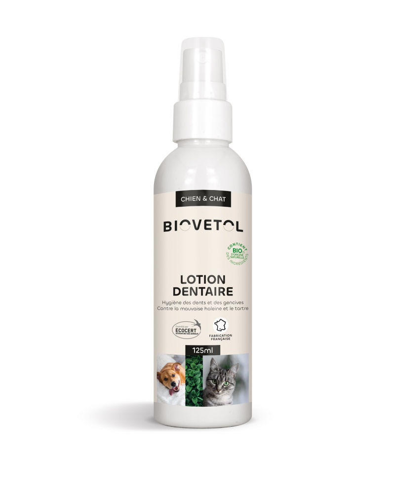 BIOVETOL Lotion dentaire bio chien et chat 