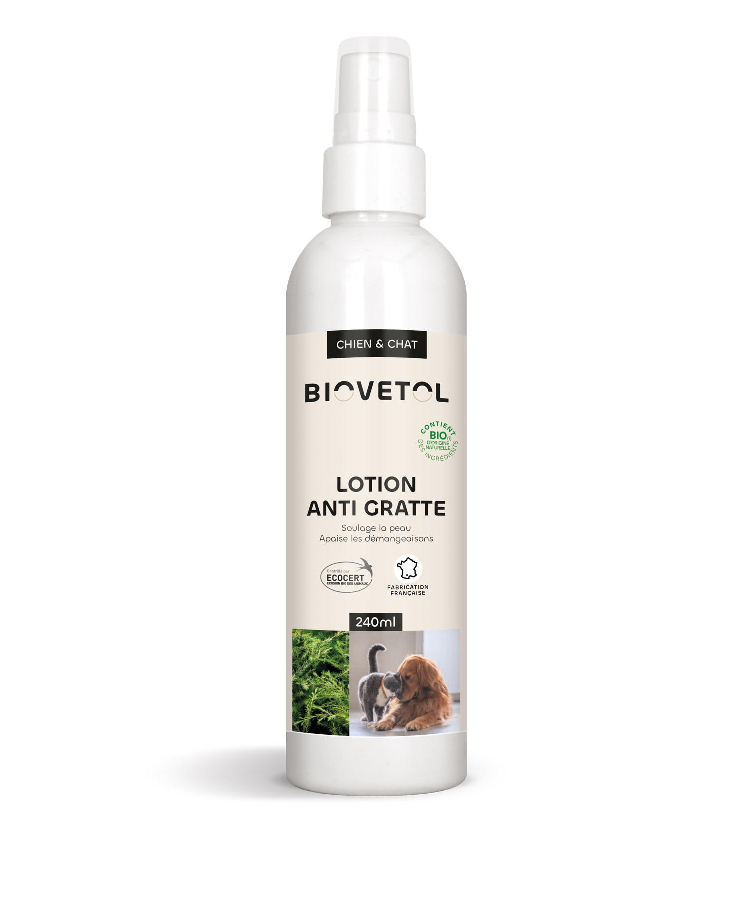 BIOVETOL Mousse anti-gratte bio voor honden en katten