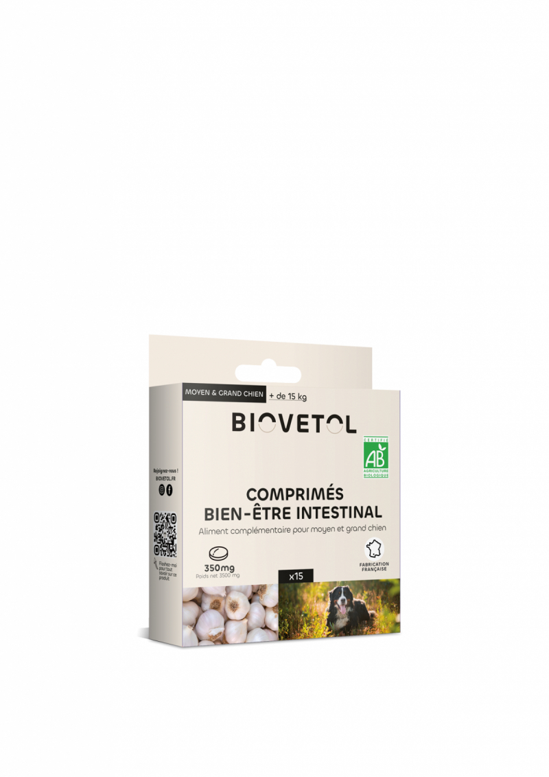 BIOVETOL Bio Welzijns Tabletten voor de Intestinale Gezondheid voor Middelgrote / Grote Honden