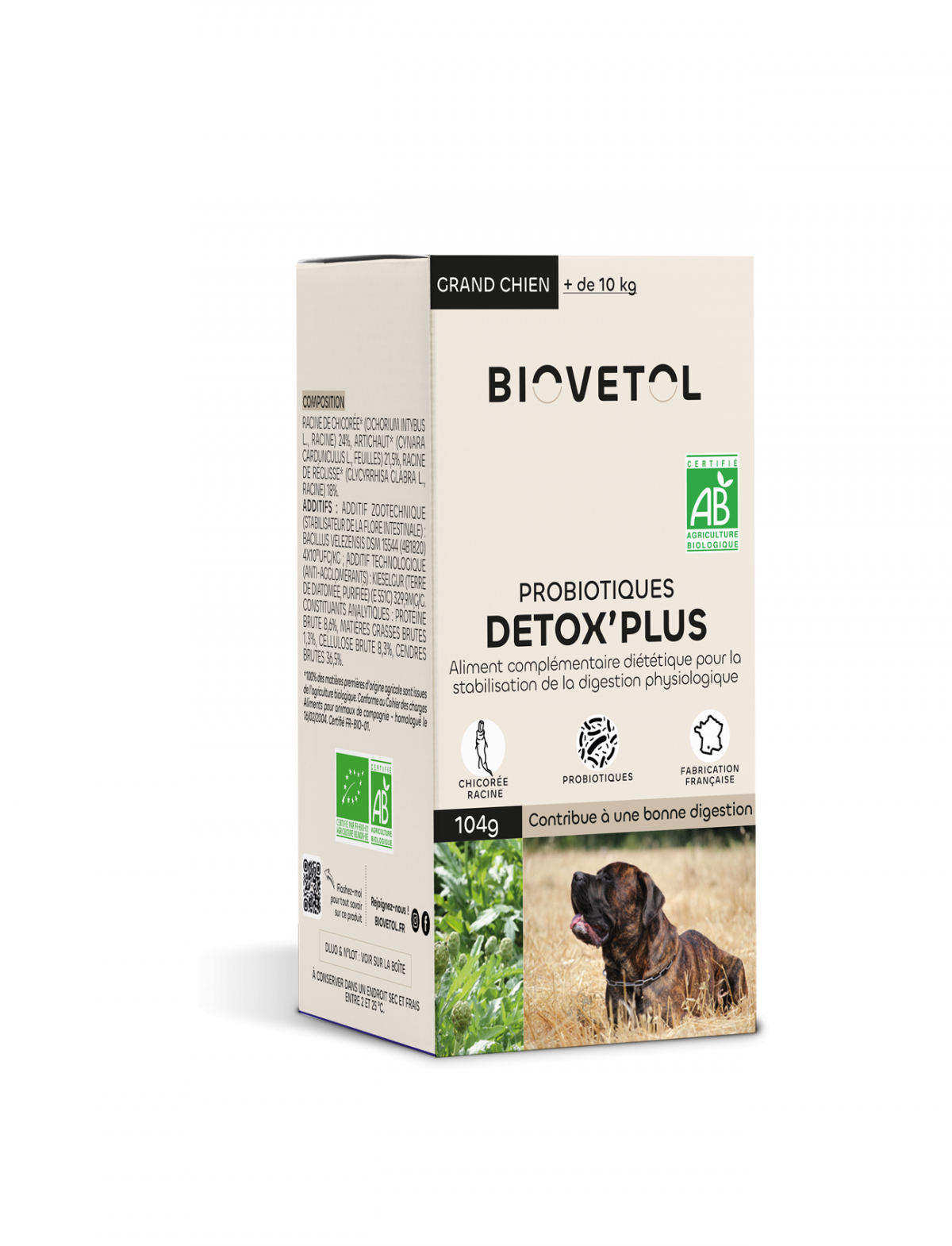 BIOVETOL Polvo Detox'plus bio para perro grande