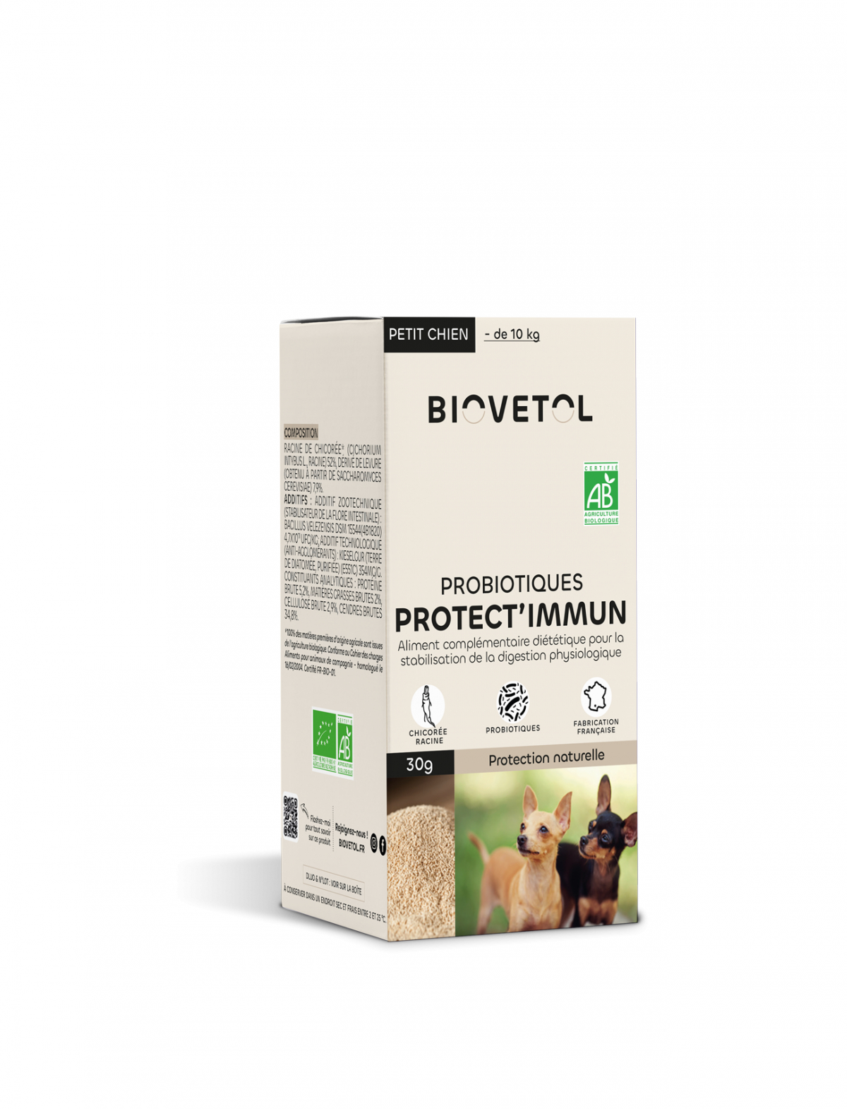 BIOVETOL Poudre protect'immun bio pour petit chien 