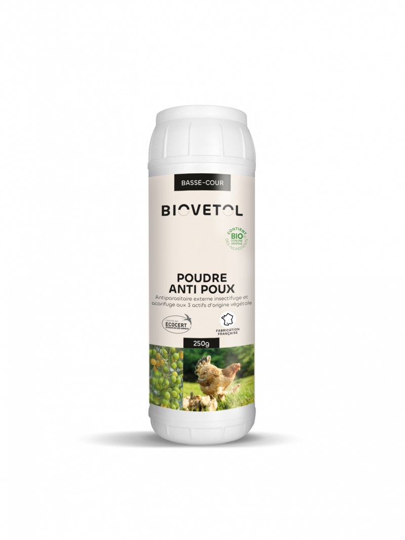 BIOVETOL Poudre anti-poux bio pour basse-cour