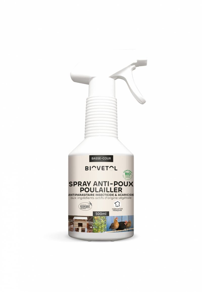 BIOVETOL Spray anti-pulgas orgânico para galinheiro