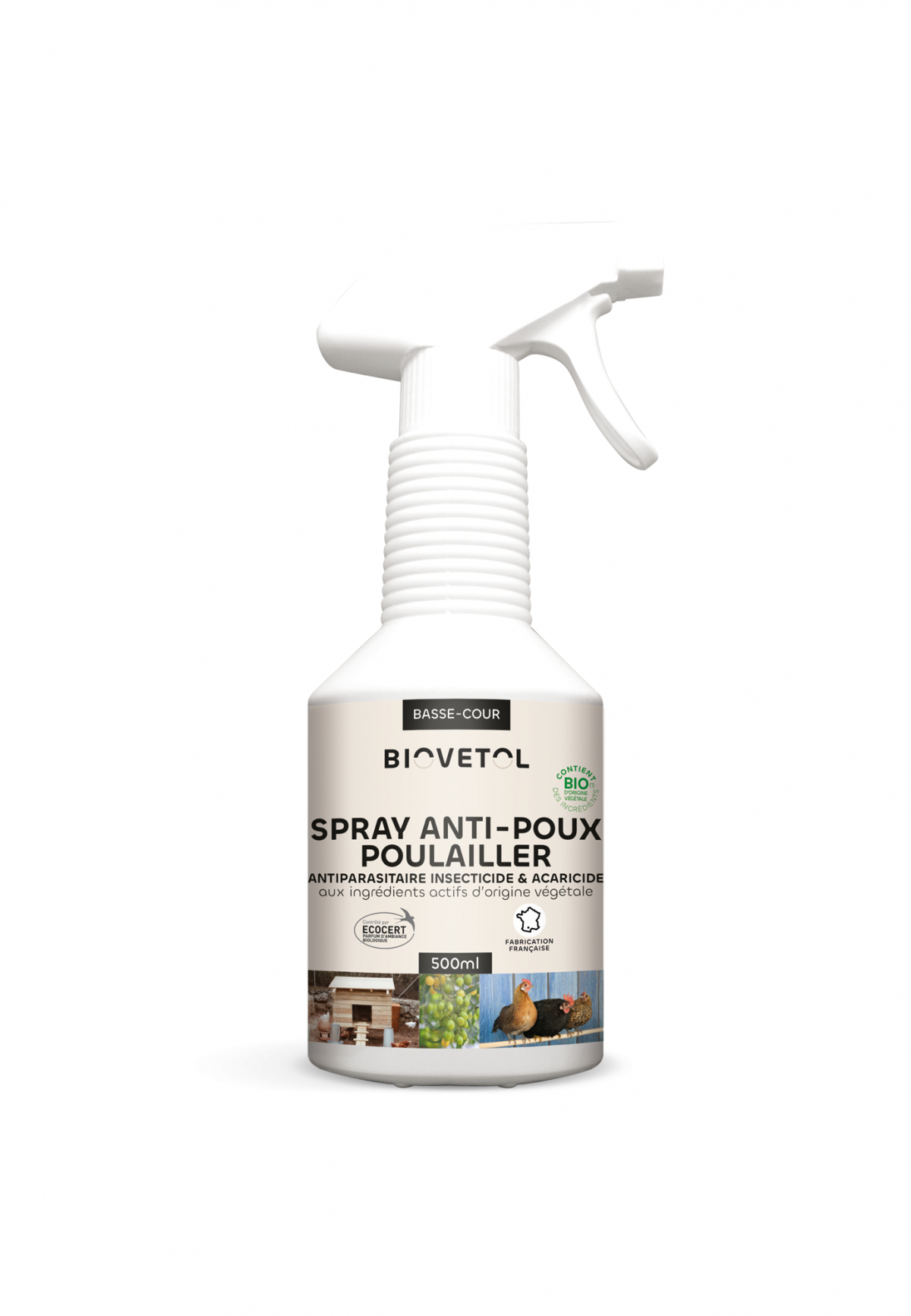 BIOVETOL Spray anti-pulgas orgânico para galinheiro