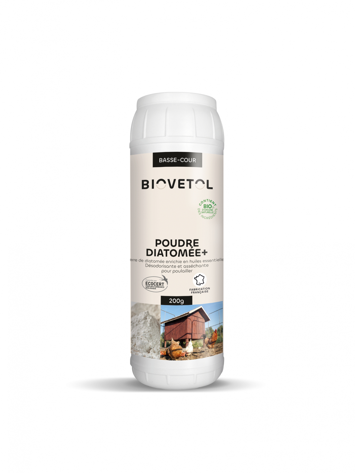 BIOVETOL Poudre diatomée+ bio pour basse-cour