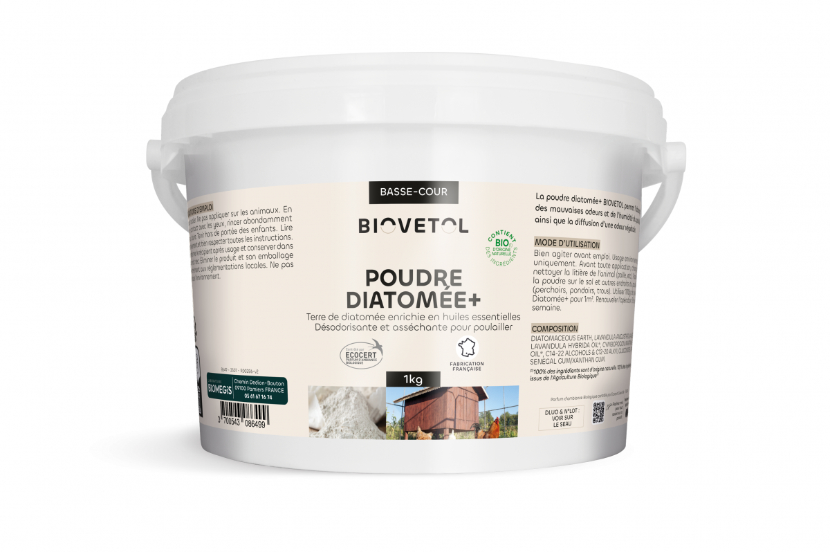 BIOVETOL Poudre diatomée+ bio pour basse-cour