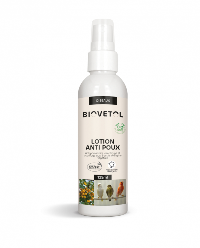 BIOVETOL Lotion anti-poux bio pour oiseaux