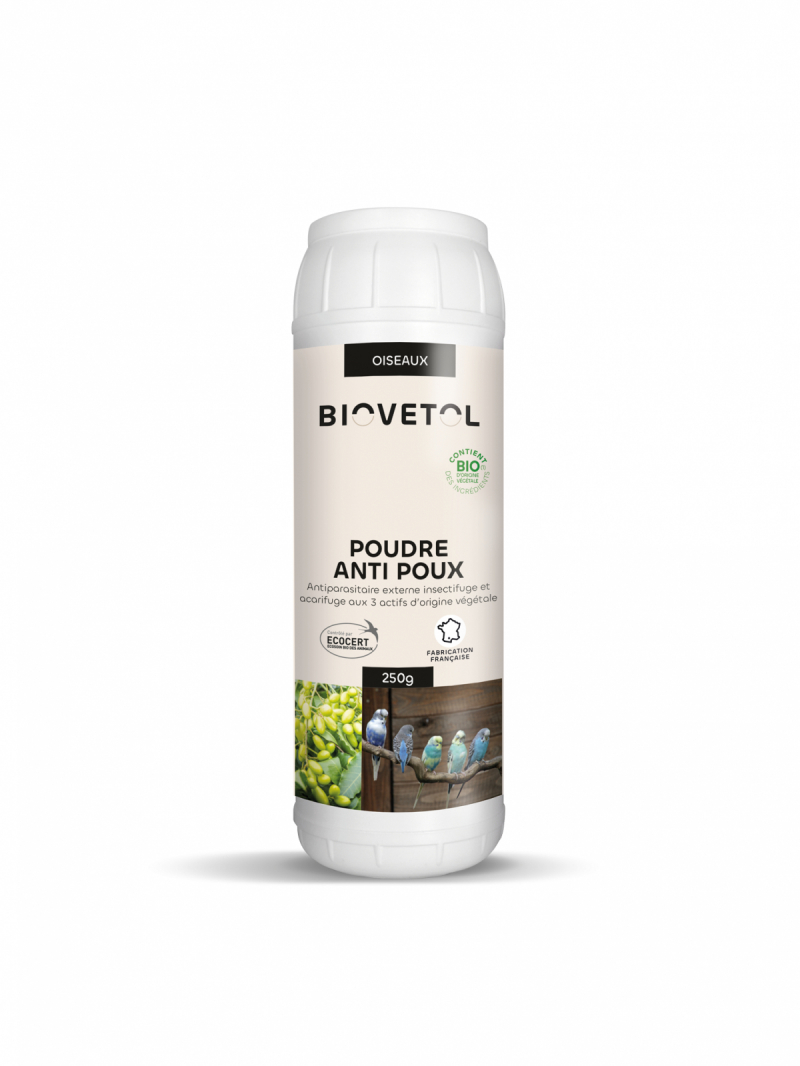 BIOVETOL Poudre anti-poux bio pour oiseaux