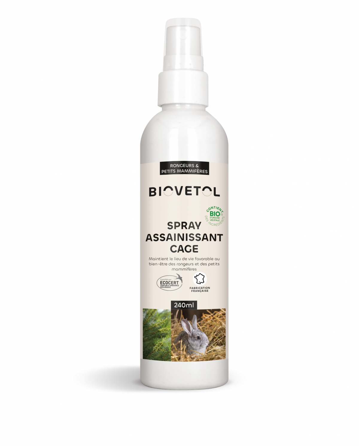 BIOVETOL Spray assainissant bio pour cage rongeurs