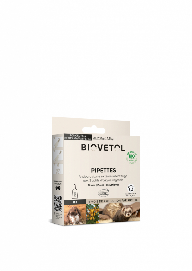 Pipetas antiparasitarias bio BIOVETOL para roedores