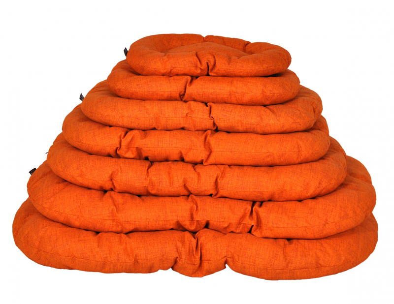 Coussin ovale Adelle ocre pour chien et chat - Plusieurs tailles disponibles