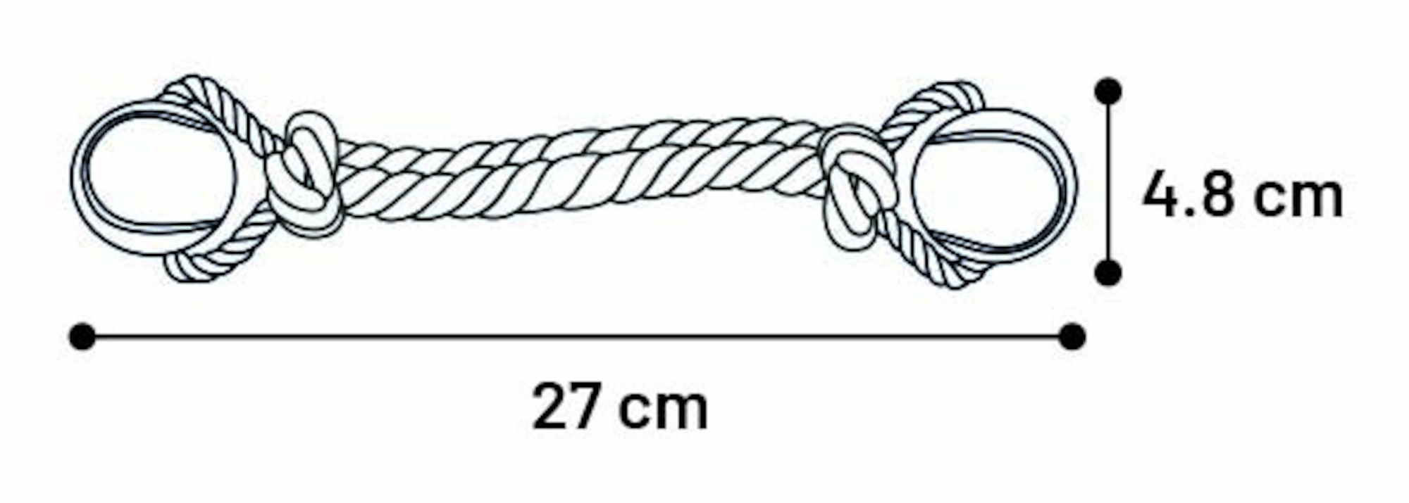 Juguete natural de tenis y cuerda de cáñamo