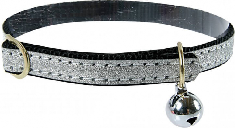 Halsband für Katzen Lamé mit schwarzen Konturen
