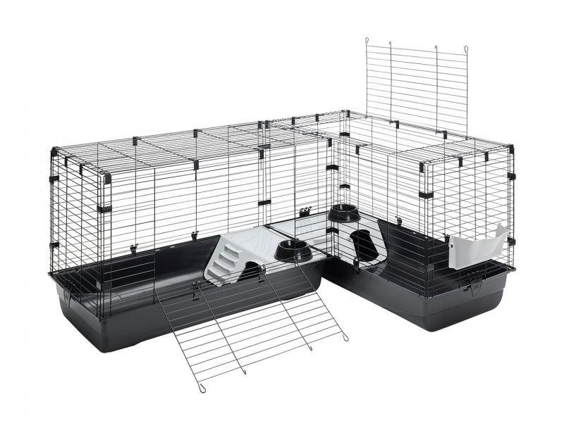 Cage pour rongeur - 146,5/100 cm - Cubix Corner noir 