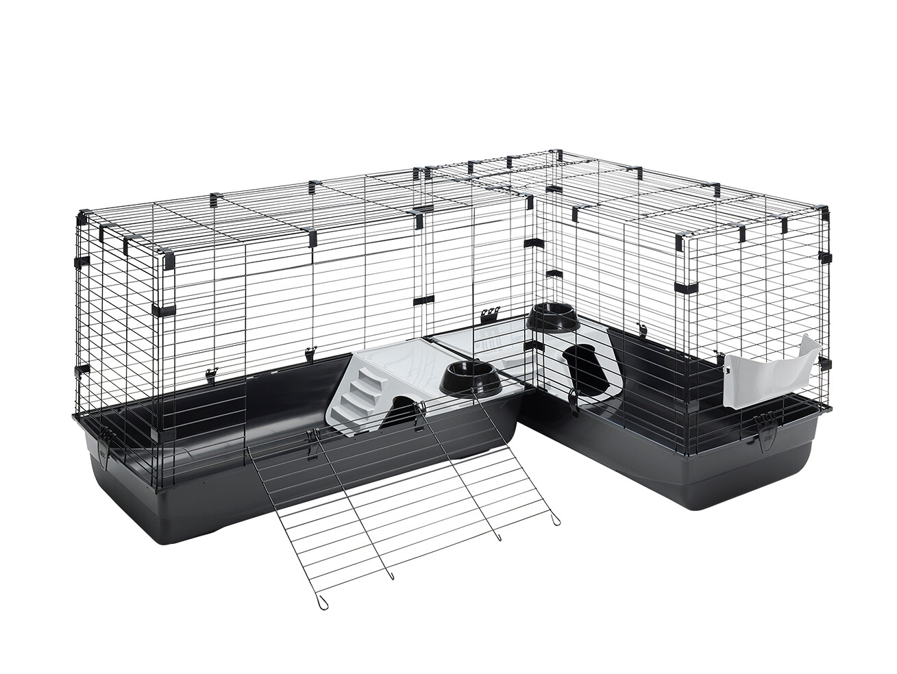 Cage pour rongeur - 146,5/100 cm - Cubix Corner noir 