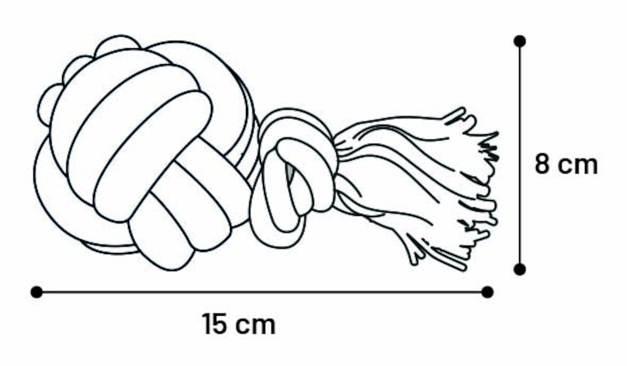 Flamingo Brinquedo Natural Bola de Corda de Cânhamo para Cão - Tamanho XL