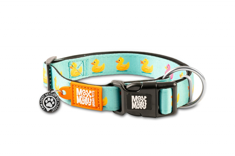 Max & Molly Halsband voor honden met Smart ID Tag - Ducklings