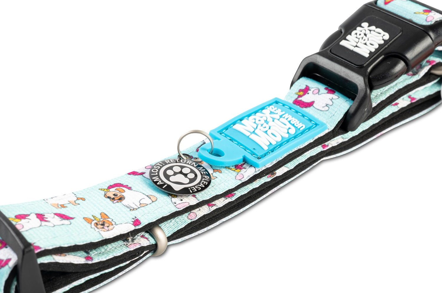 Max & Molly Halsband voor hond met Smart ID penning - Unicorn