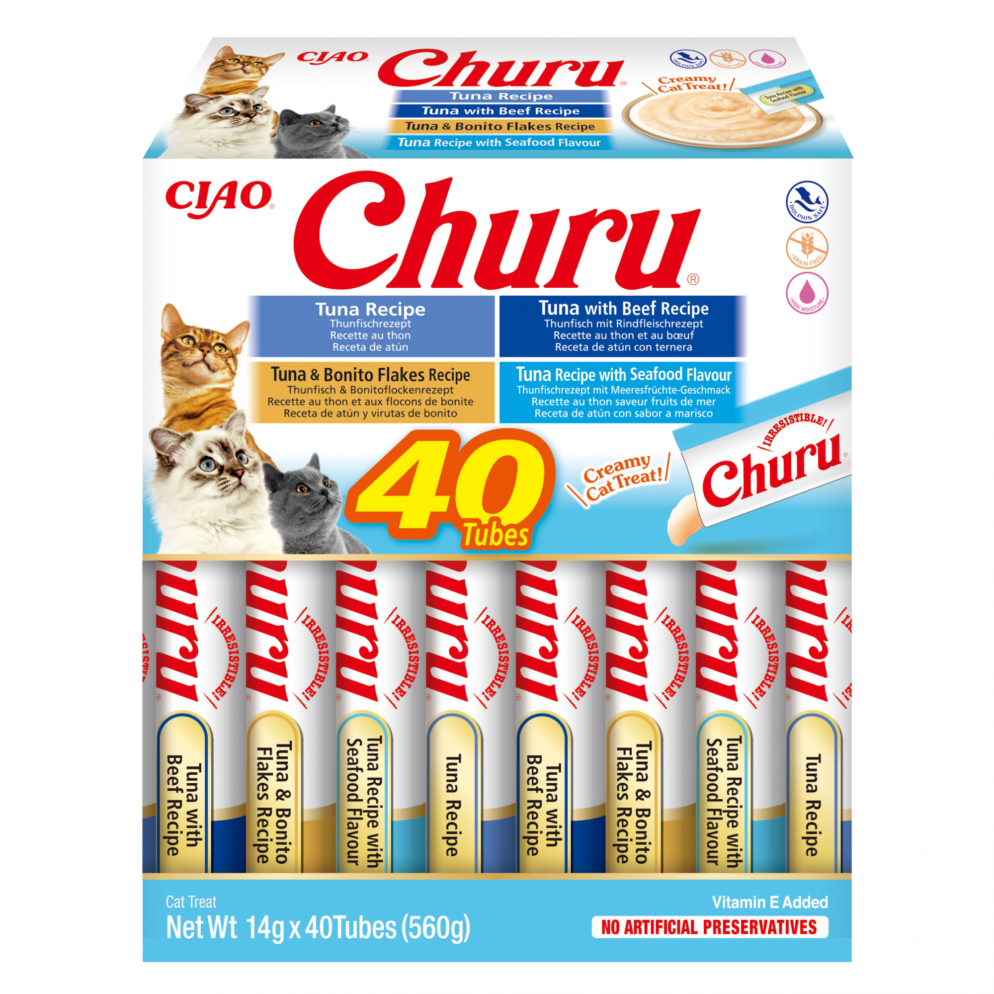 CIAO CHURU petiscos para lamber de atum para gatos