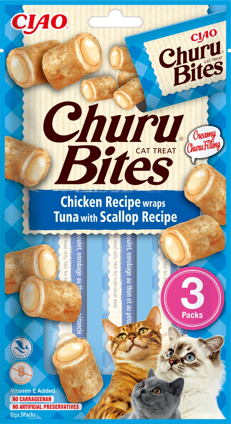 CIAO CHURU friandises au poulet et pétoncle pour chat