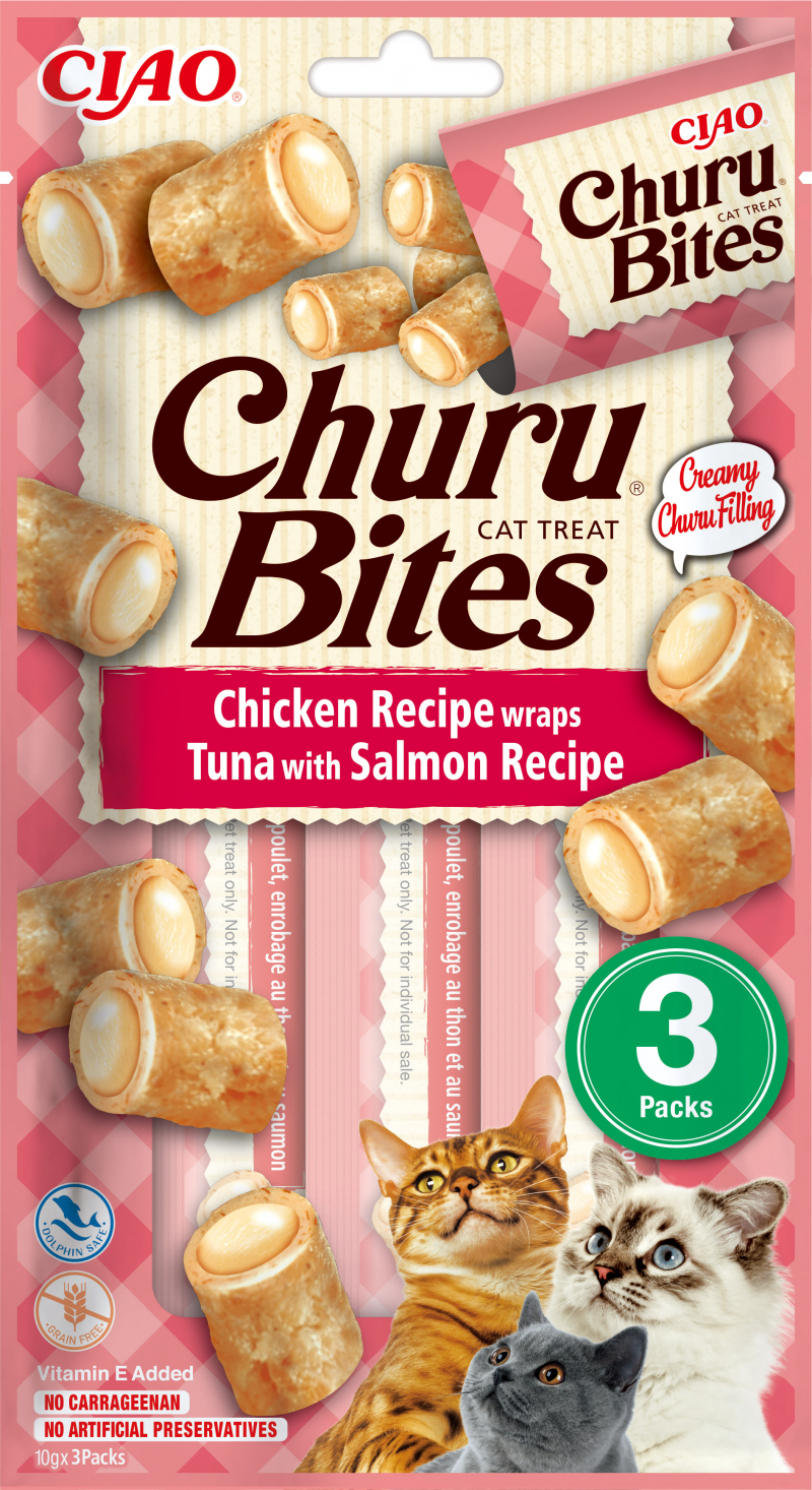 CIAO CHURU friandises au poulet et saumon pour chat