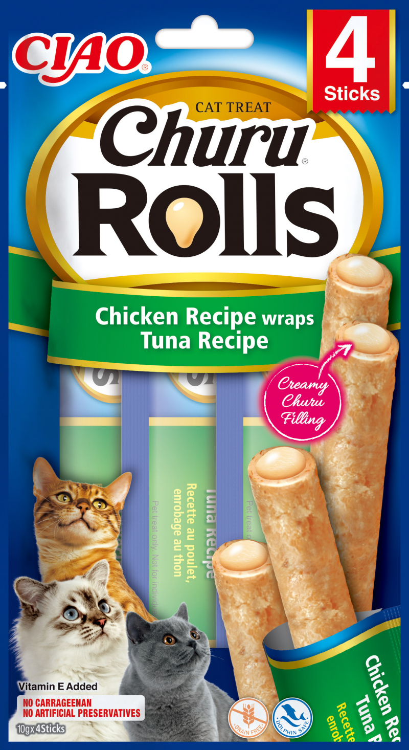 CIAO CHURU Rolls poulet et thon pour chat