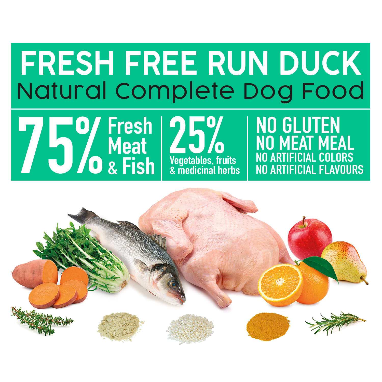 ARQUIVET Fresh Free Run Duck - Verse eendenboerderij voor Volwassen Honden