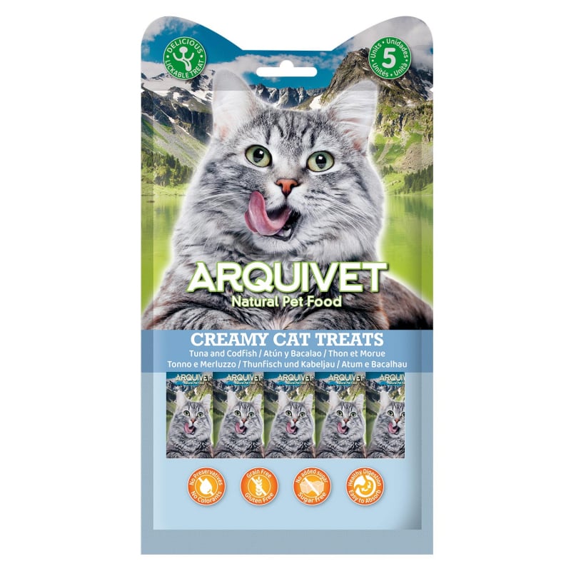 ARQUIVET Cremiger Snack für Katzen - 5 Geschmacksrichtungen zur Auswahl