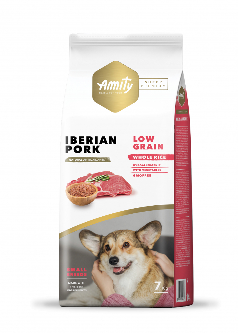 AMITY Super Premium Mini Brokjes met Iberisch Varken voor Volwassen Kleine Honden