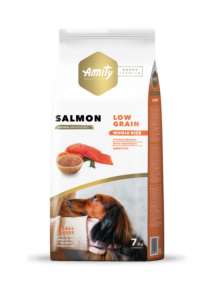 AMITY Super Premium Mini Brokken met Zalm voor Volwassen Honden