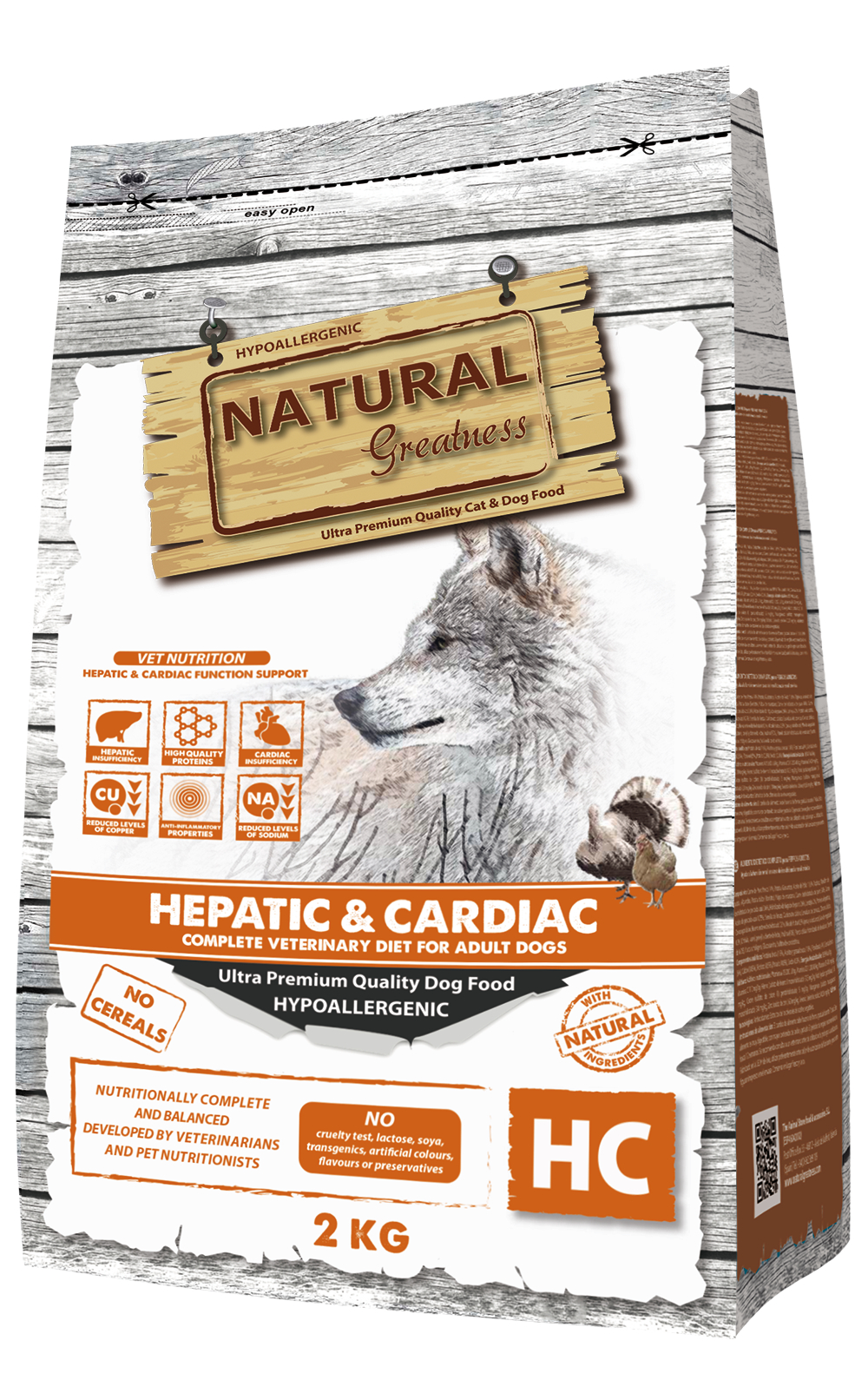 NATURAL GREATNESS Hepatic & Cardiac para cão adulto