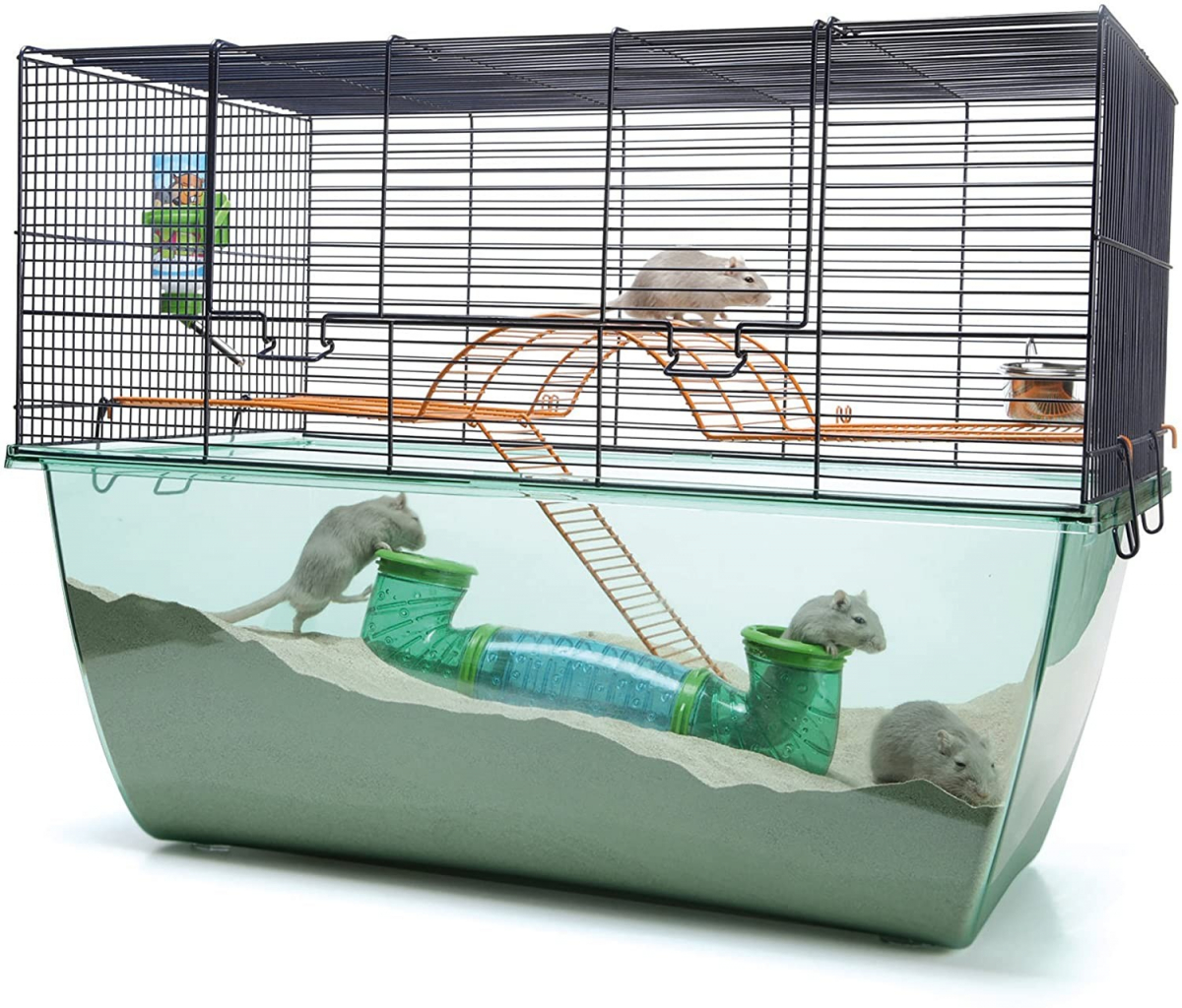 Animali Piccoli animali Habitat gabbie e accessori Roue plastique beige hamster 